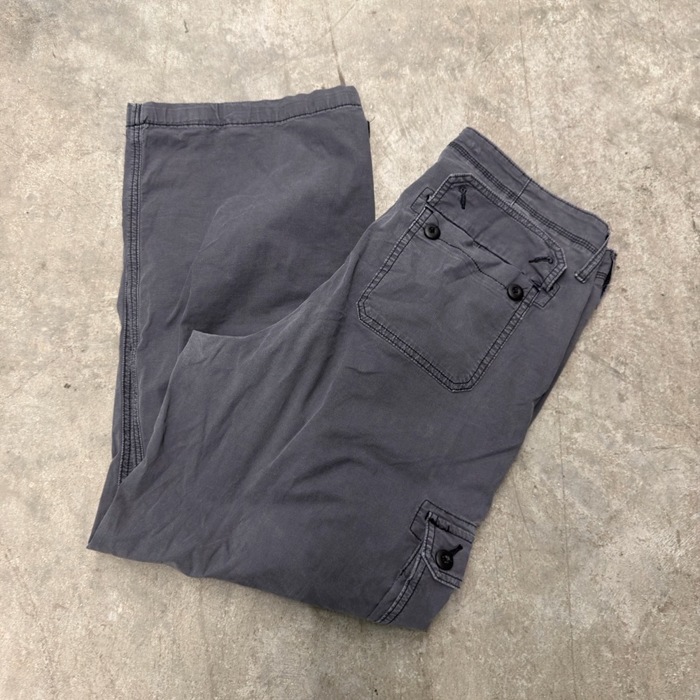 American Eagle Outfitters Women's Boot Cut Cargo Pants - Charcoal Gray